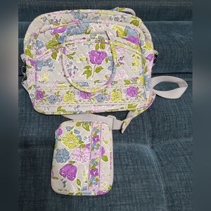 Vera Bradley computer bag and matching tablet sleeve.